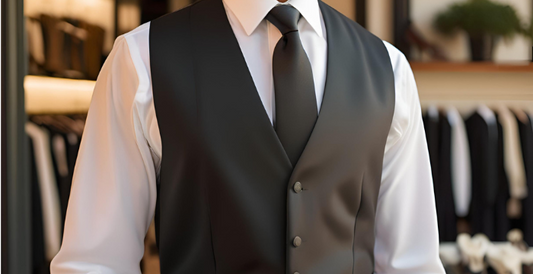 mens black vest