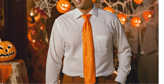 orange tie for men