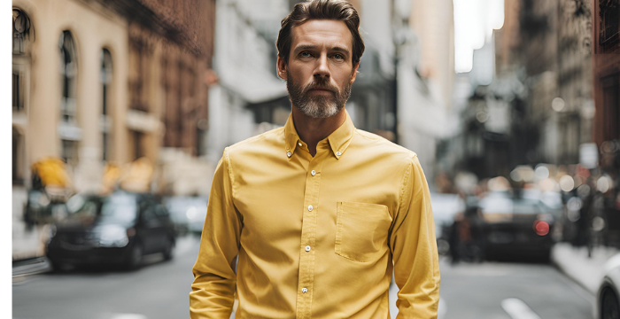 men wearing yellow shirt 