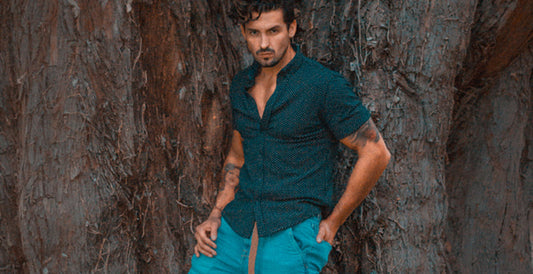 men green shirt