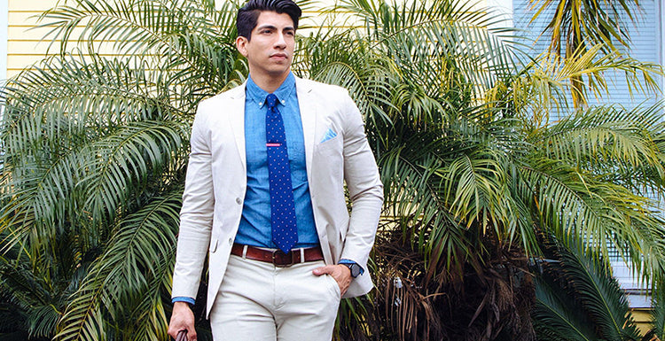 navy blue tie blue shirt