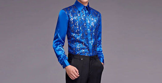 blue prom shirt outfit ideas