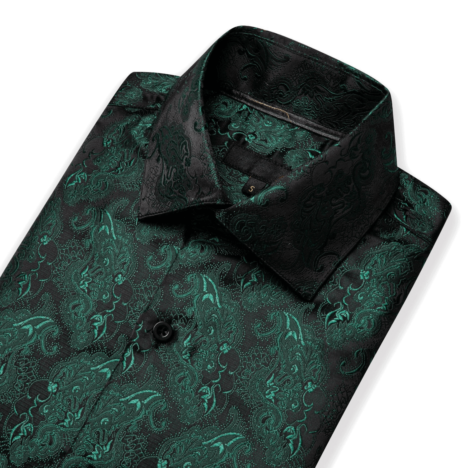 slim fit dress slacks Barry. Wang Hunter Green Floral Shirt Long Sleeve Button Down Shirt
