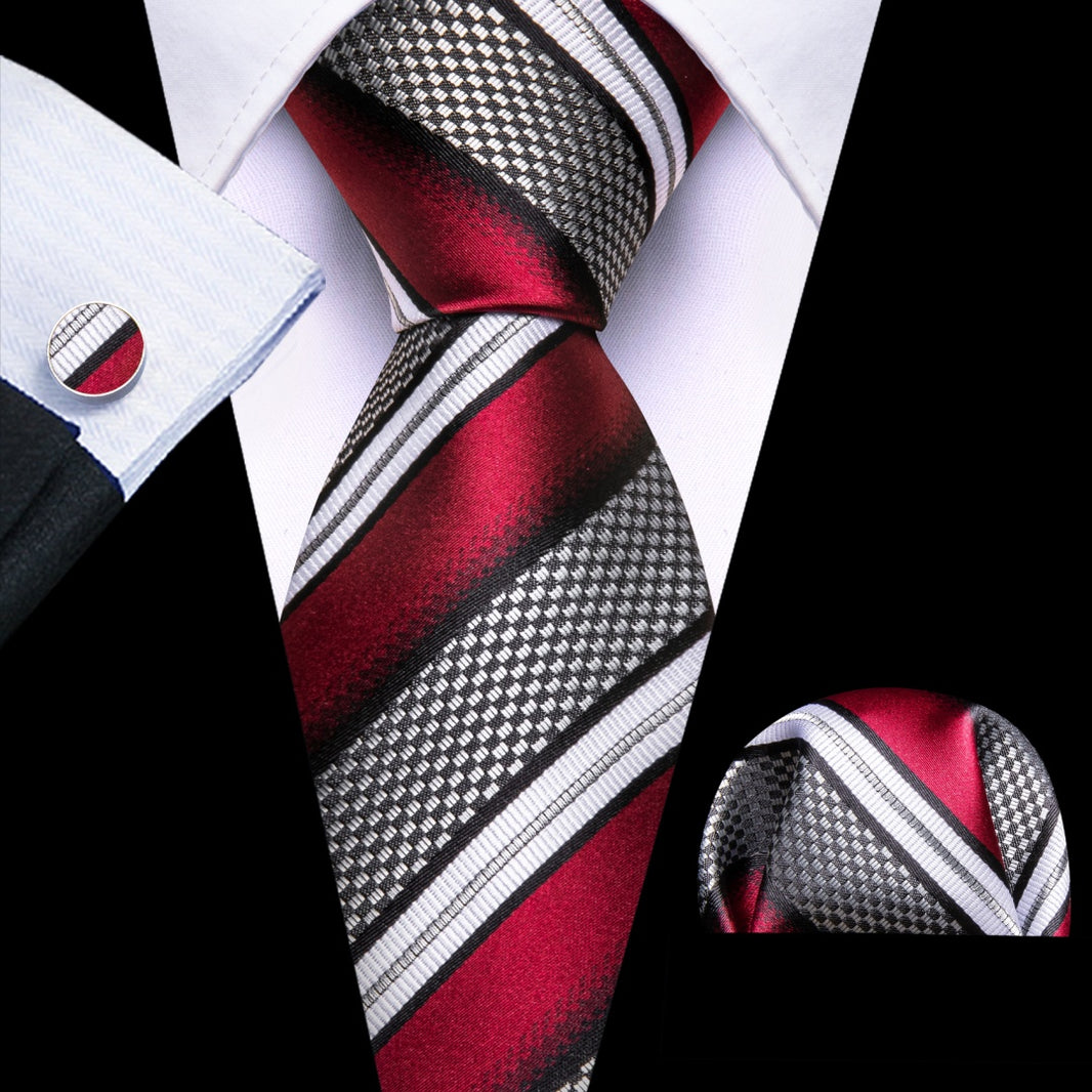 Bright Red Neckties – Paisley, Floral&Solid Dress Ties – Barry. Wang