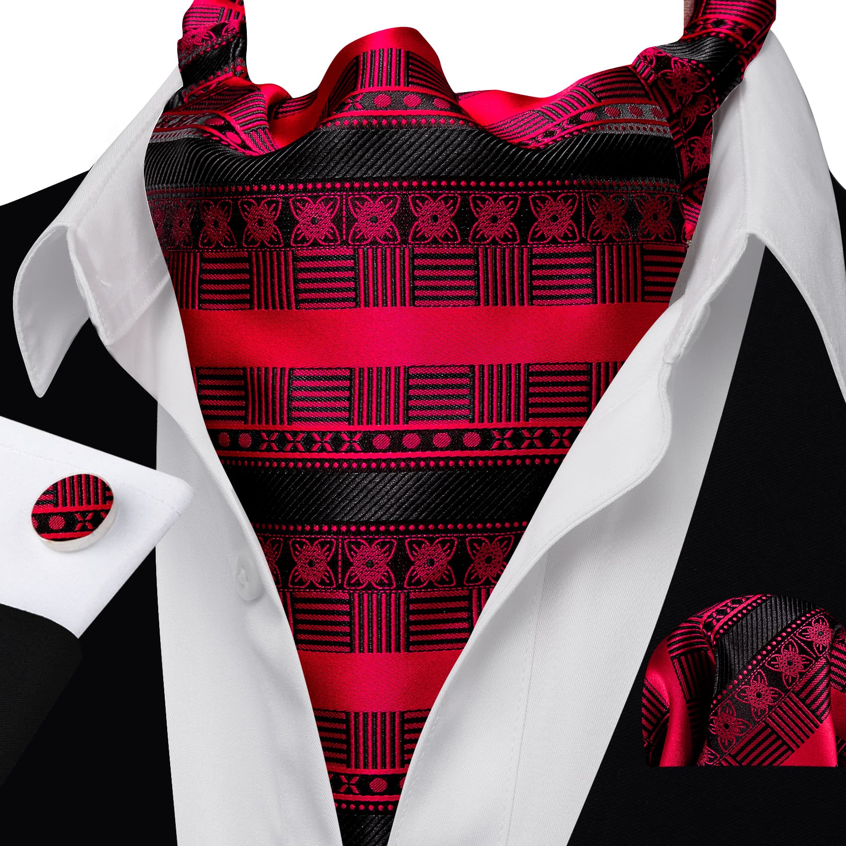 red novelty mens tie and shirt 