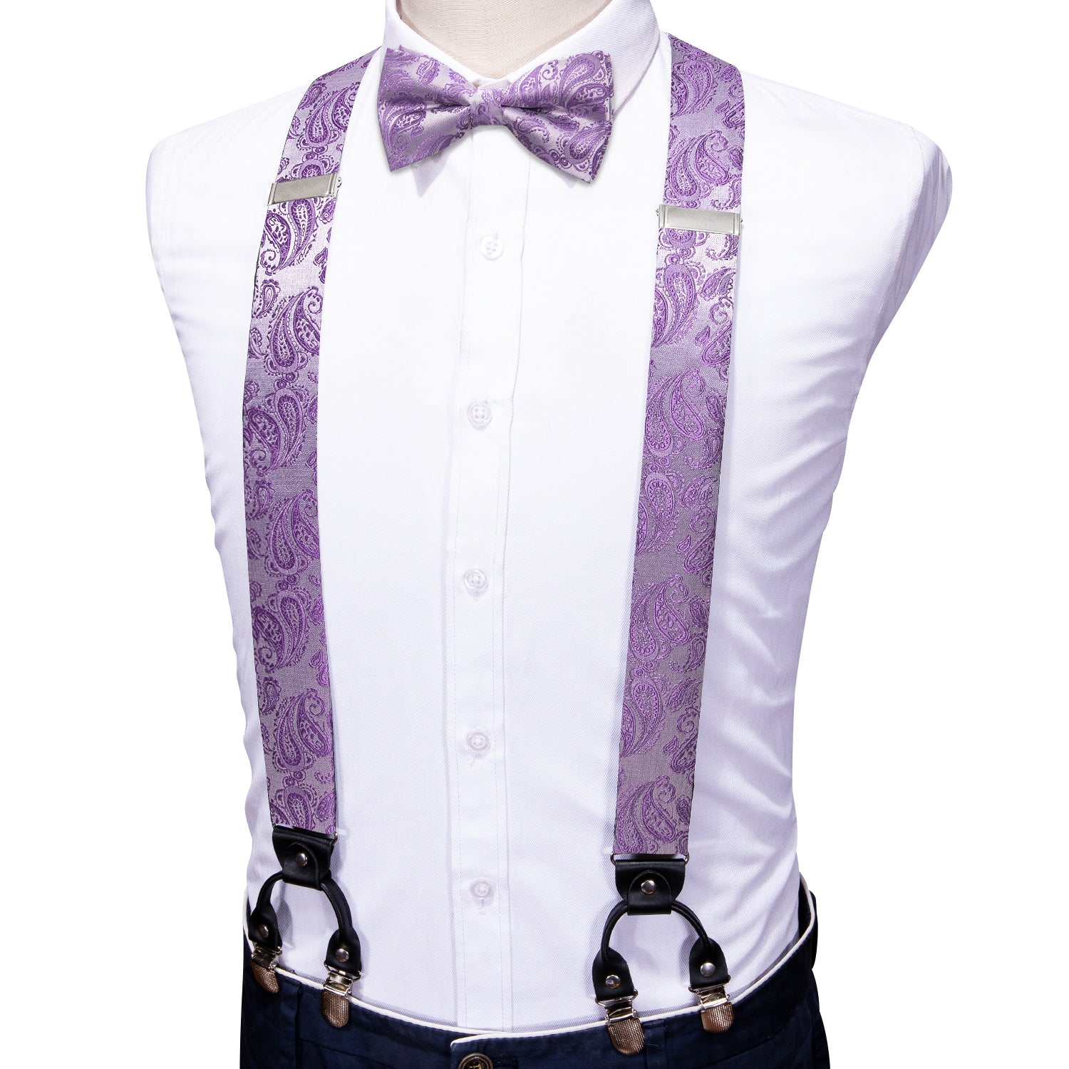 ladies bow tie and suspenders