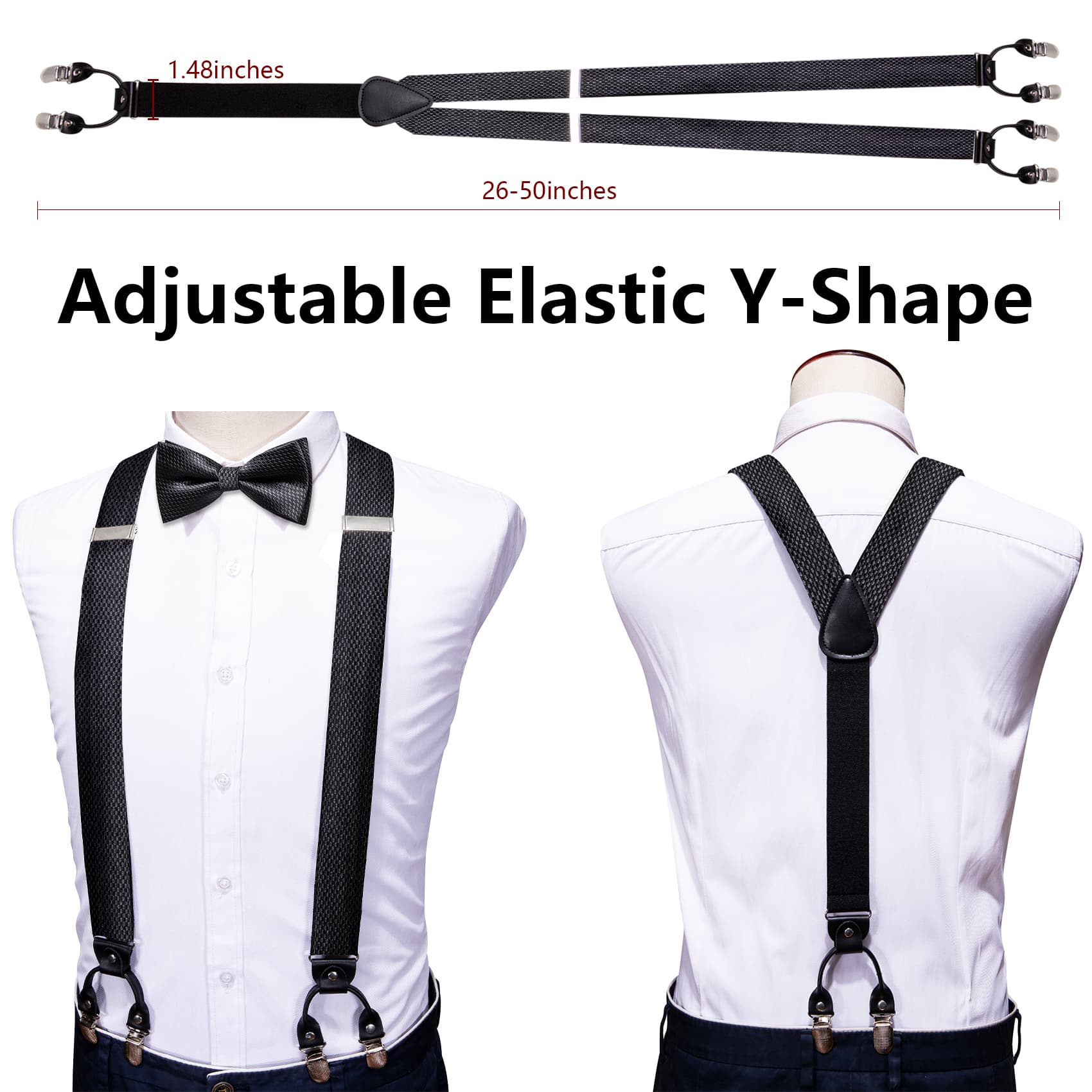 suspender and bowtie