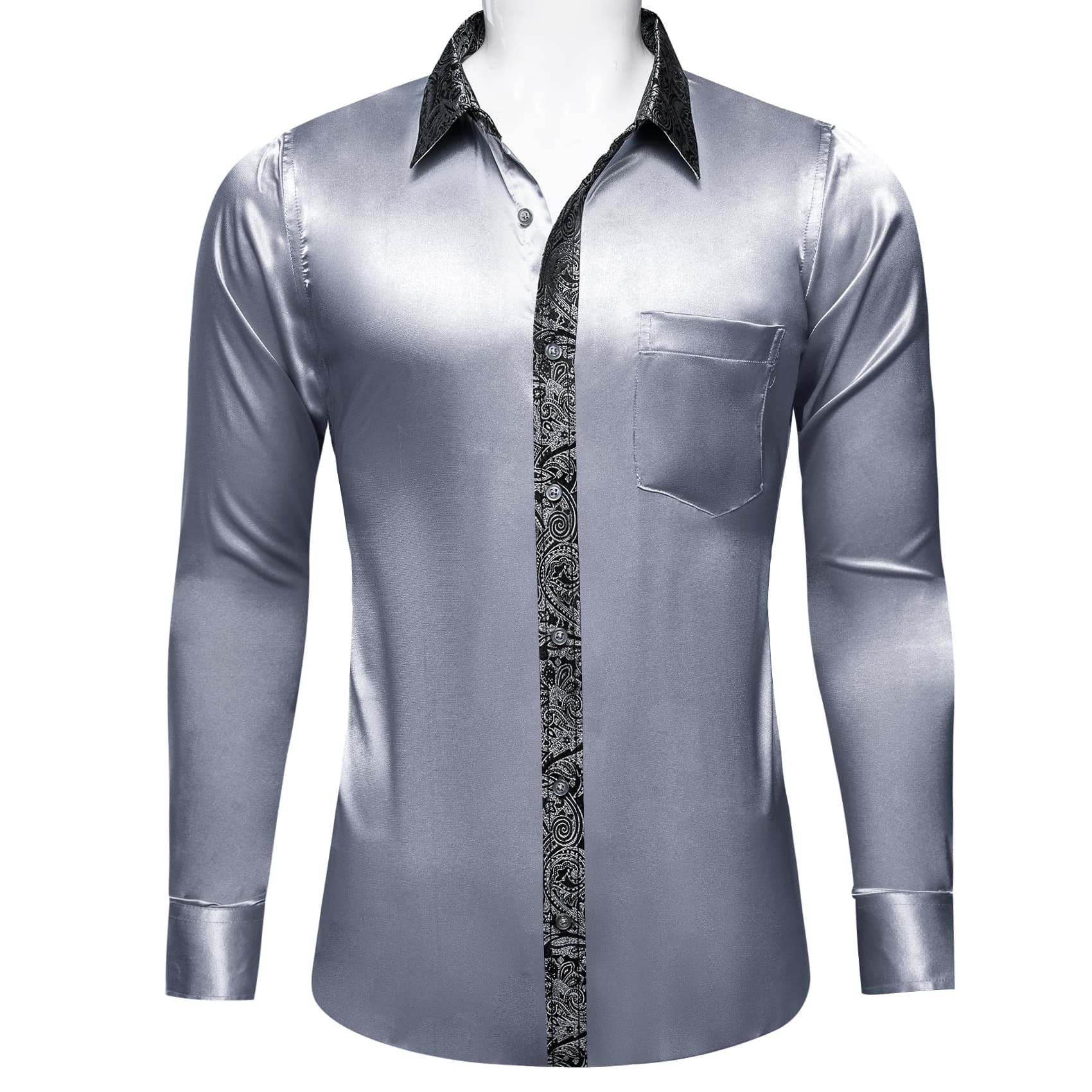 grey Solid shirts for men