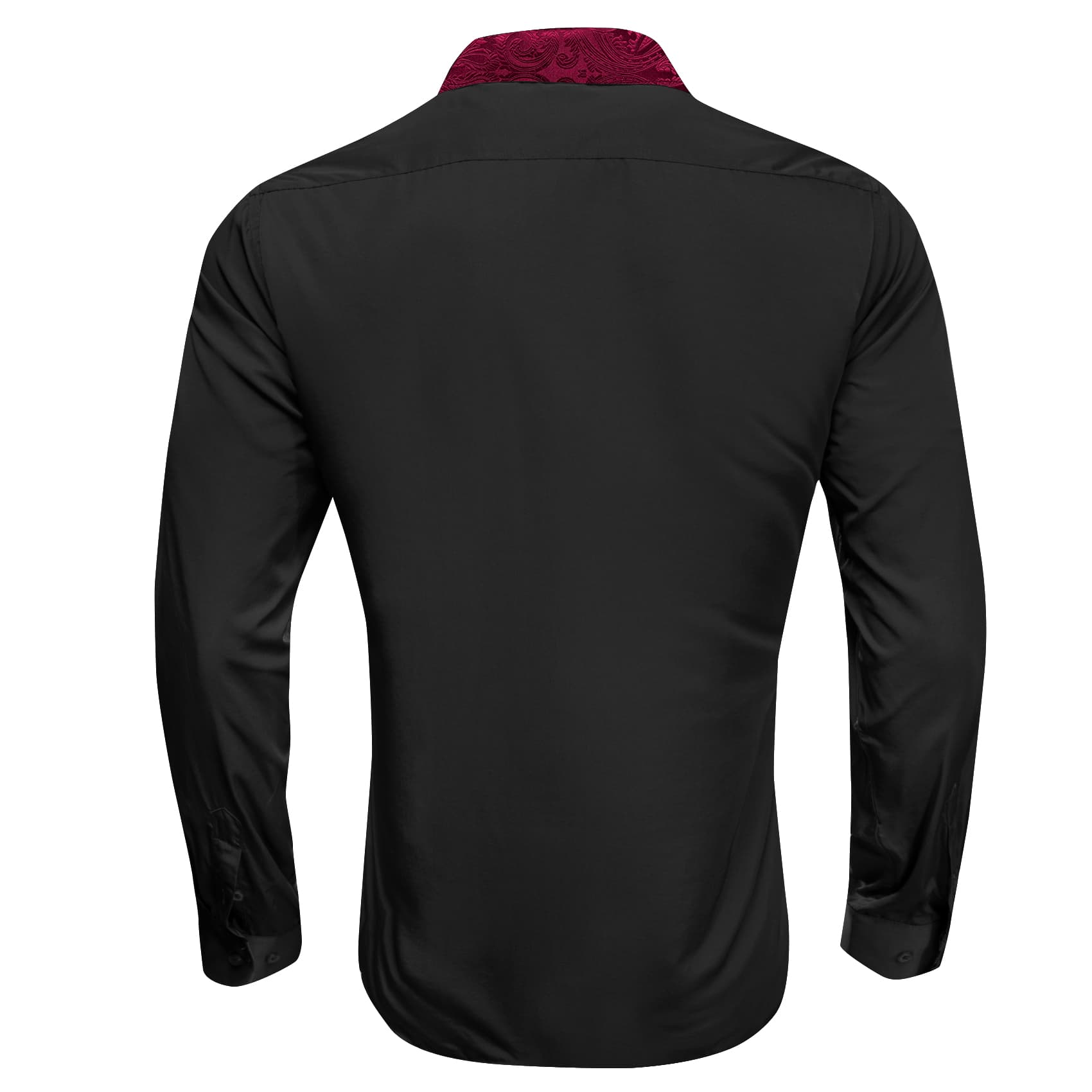 Barry. Wang Black Dress Shirts for Men Disco Long Sleeve Button Up Cas