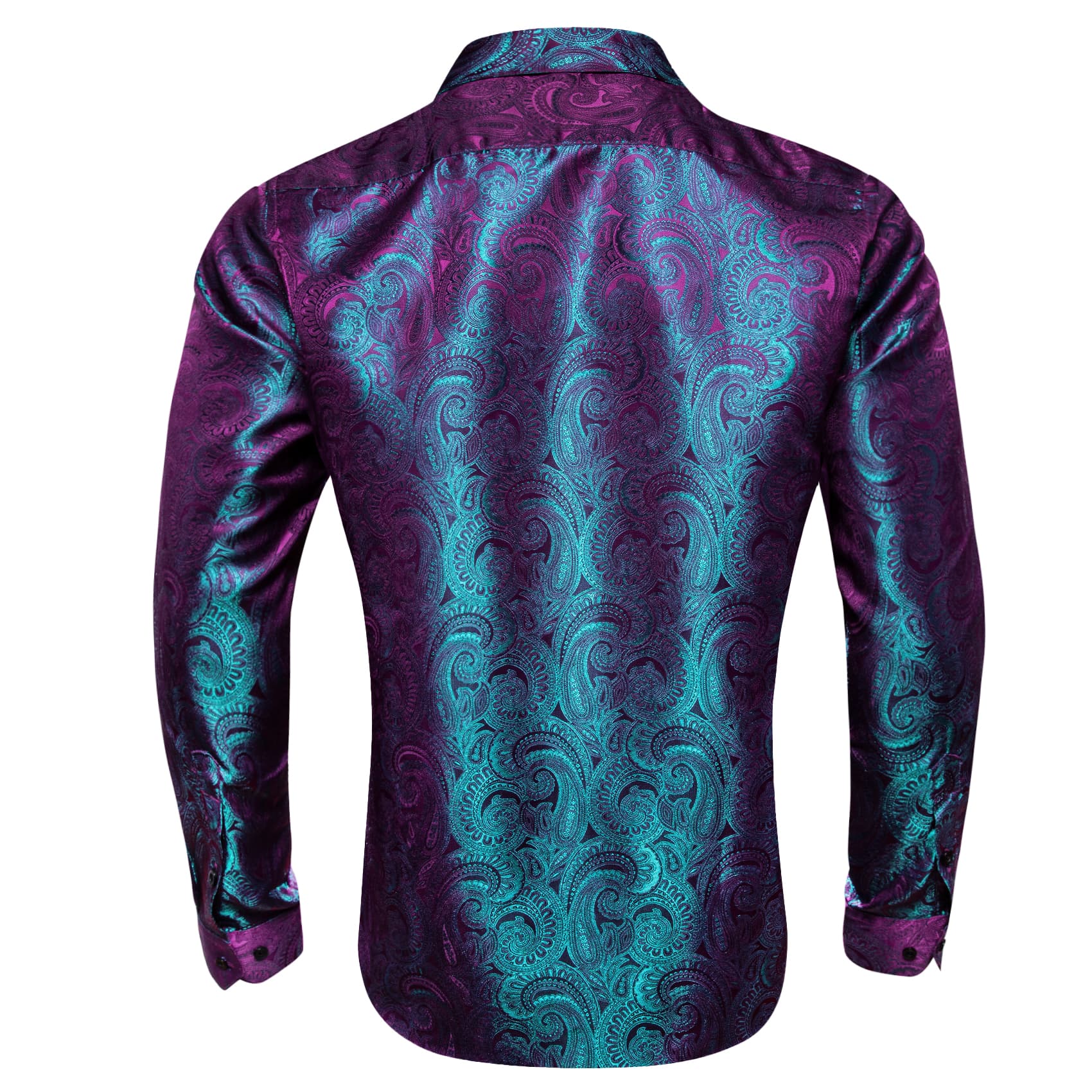 Barry. Wang Blue Paisley Shirt Button Down Mens Party Long Sleeve Dress Shirt, M Barry. Wang Blue Paisley Shirt Button Down Mens Party Long Sleeve Dress Shirt, M