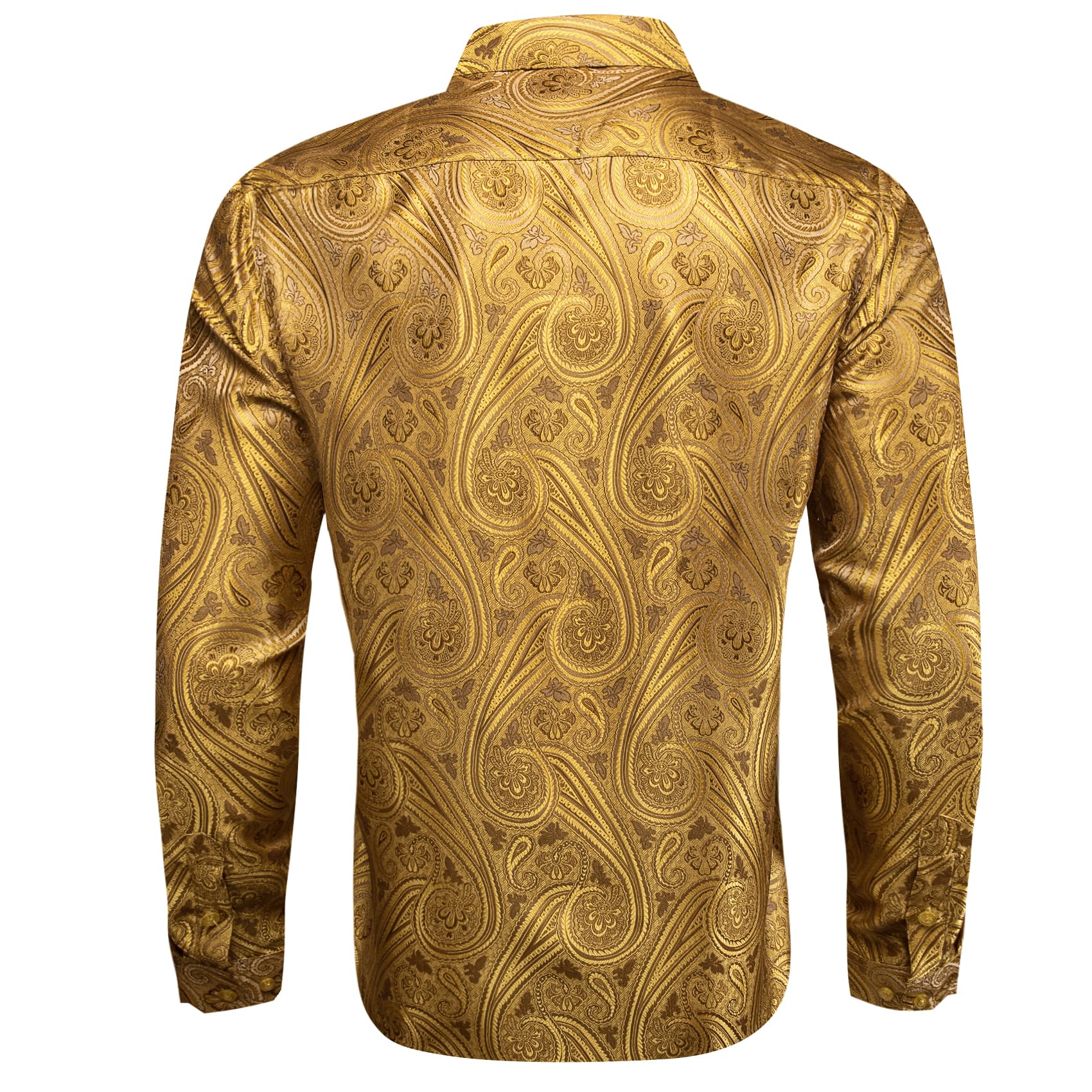 Gold Mens Dress Shirt With Black Buttons Lonesome Ranger Men's