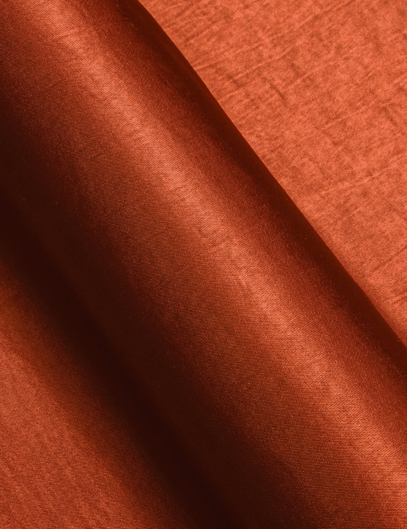 Barry. Wang Burnt Orange Satin Mens Long Sleeve Shirt Solid Collar Formal Shirt