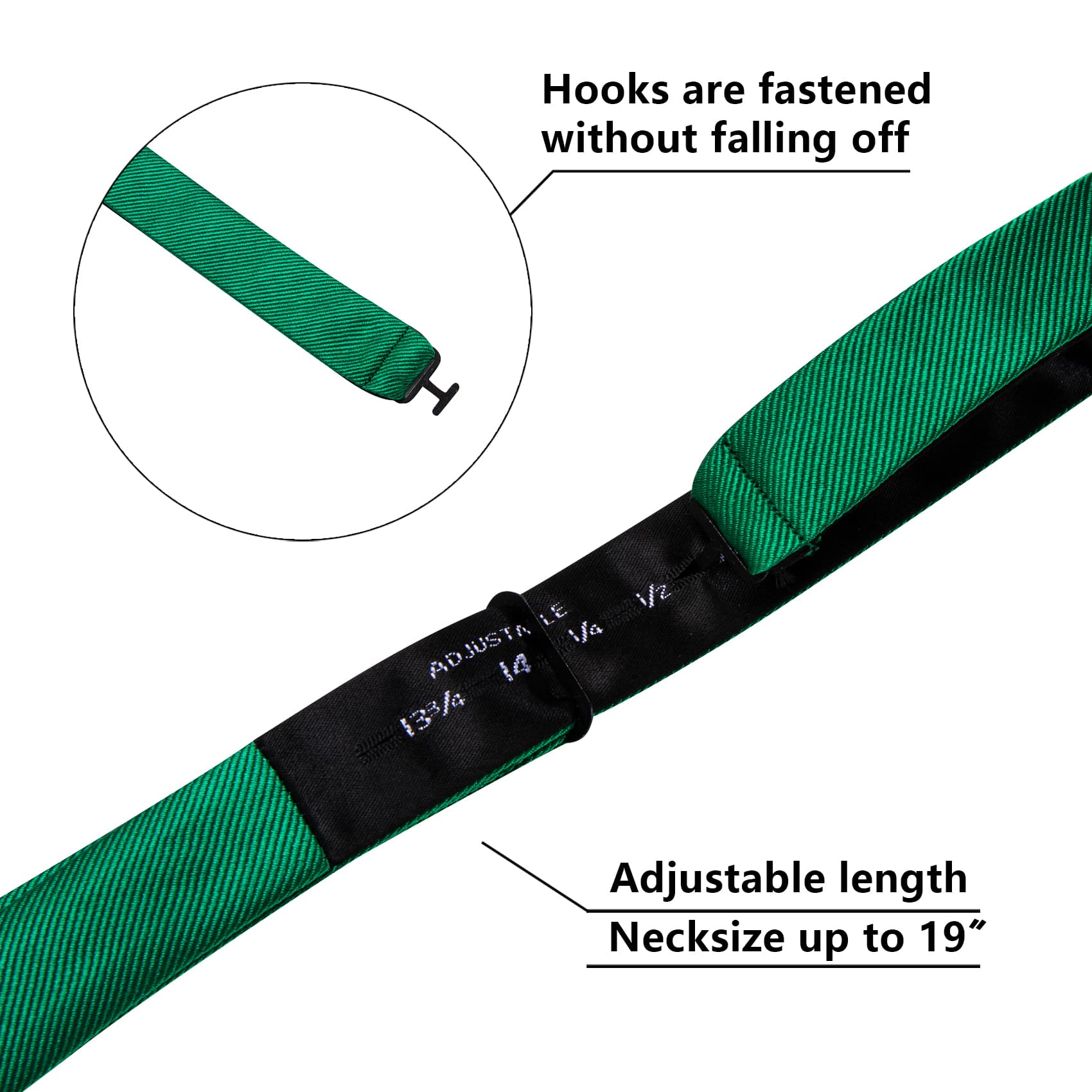 Barry Wang Self-Tied Bowtie Green Striped Mens Tie Hanky Cufflinks Set