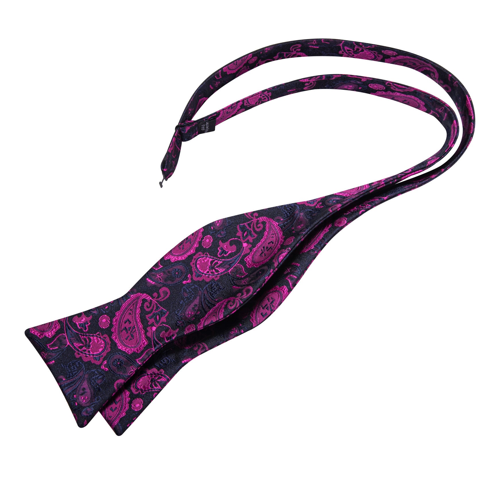 Barry. Wang Purple Pink Bowtie Mens Adjustable Paisley Self-tied Bow Tie Hanky Cufflinks Set