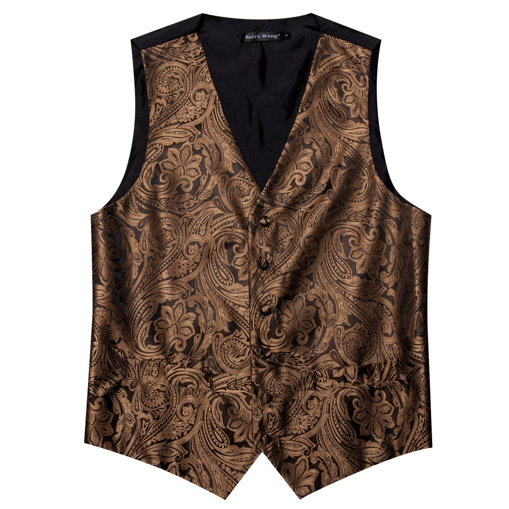 Barry Wang Brown Black Vest Set Mens Vest Top Suit Waistcoat Formal barry-wang-brown-black-vest-set-mens-vest-top-suit-waistcoat-formal