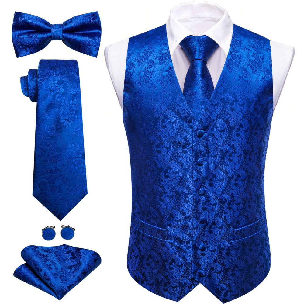 blue suit vest