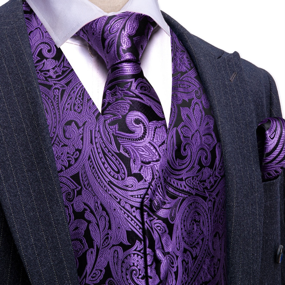 mens purple vest