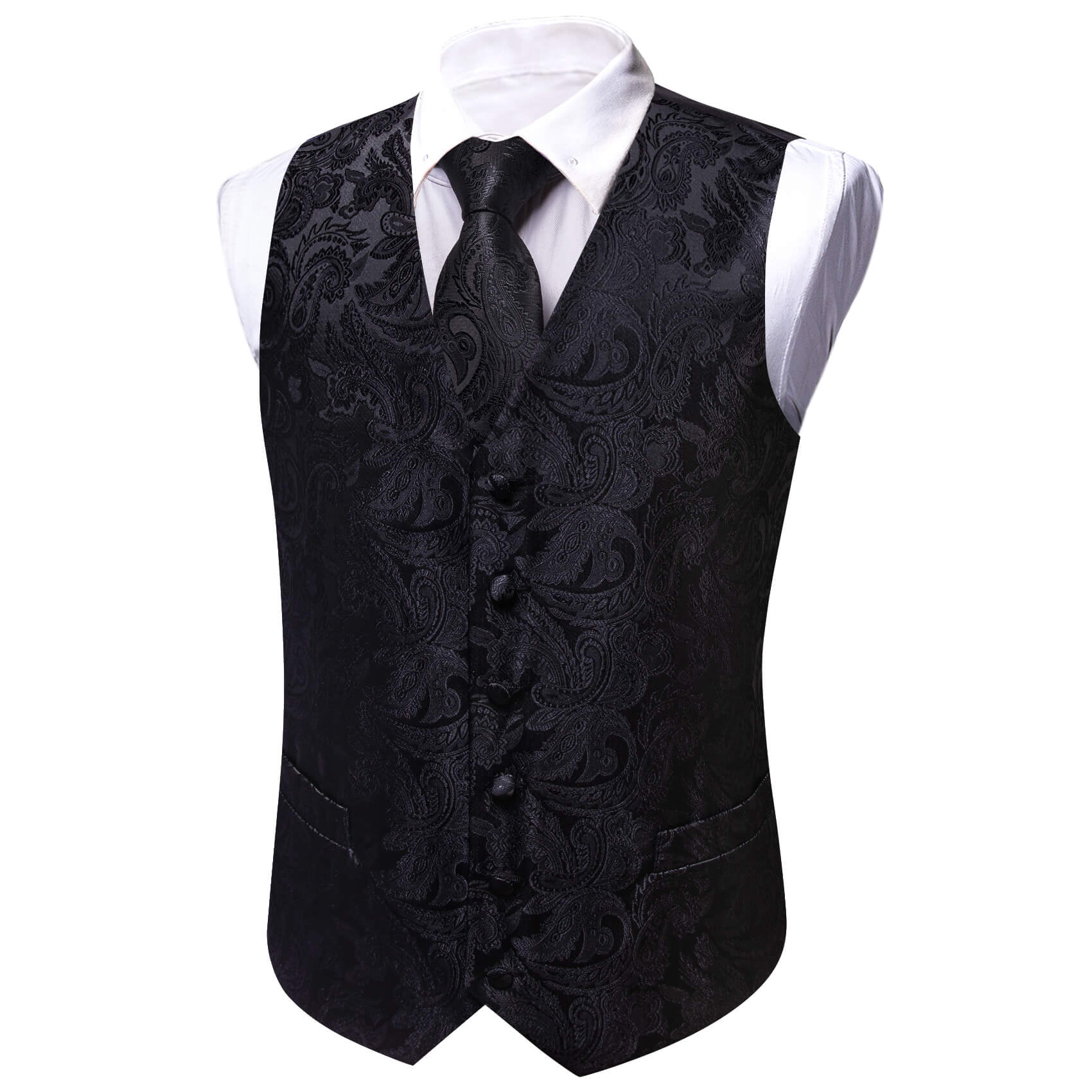 vest men's black
