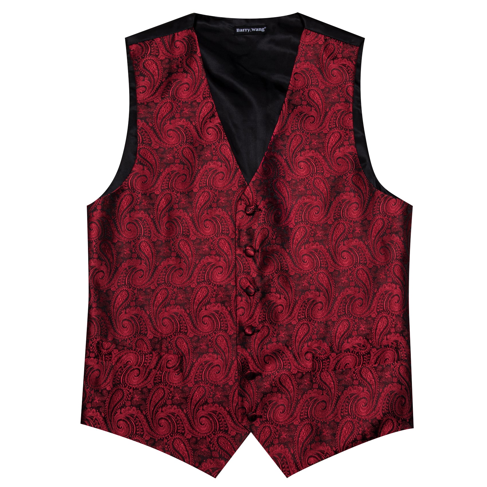 black and red suit vest
