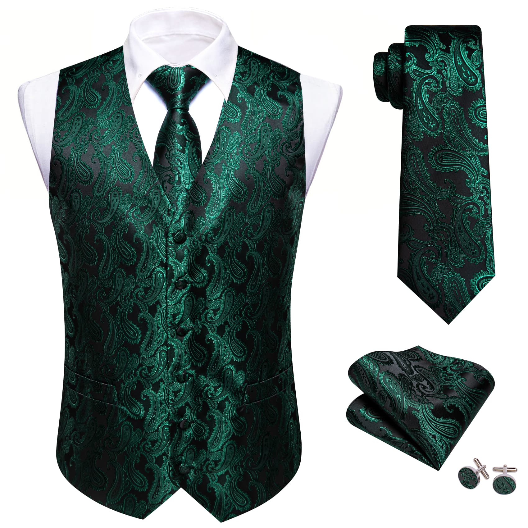 green suit vest emerald green prom suit