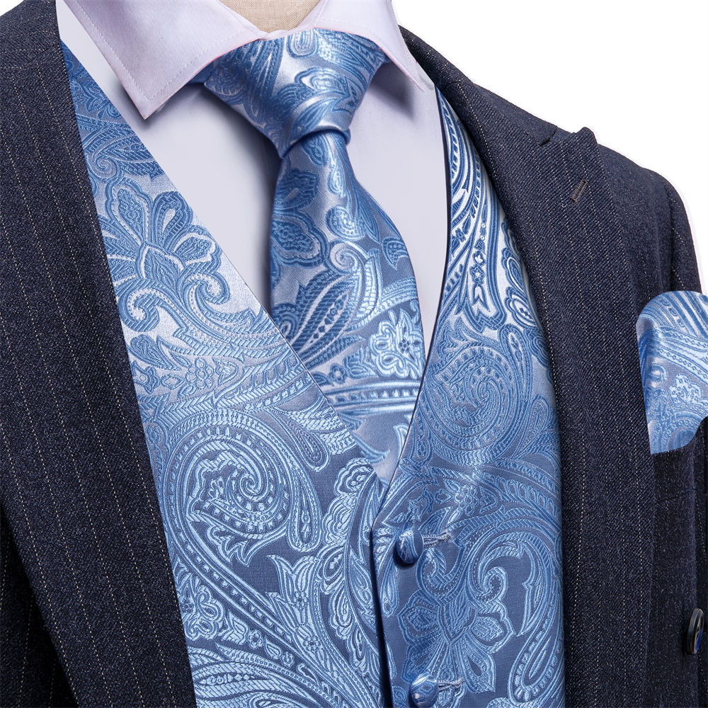 Sky Floral Formal Waistcoat