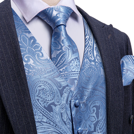 Sky Floral Formal Waistcoat
