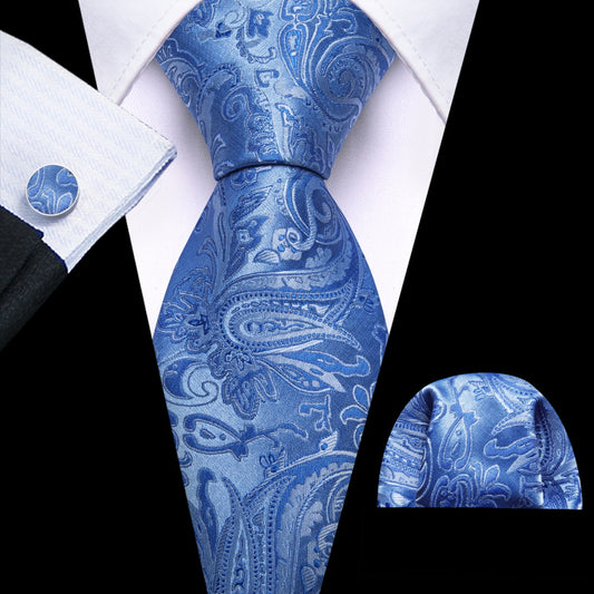 blue paisley tie