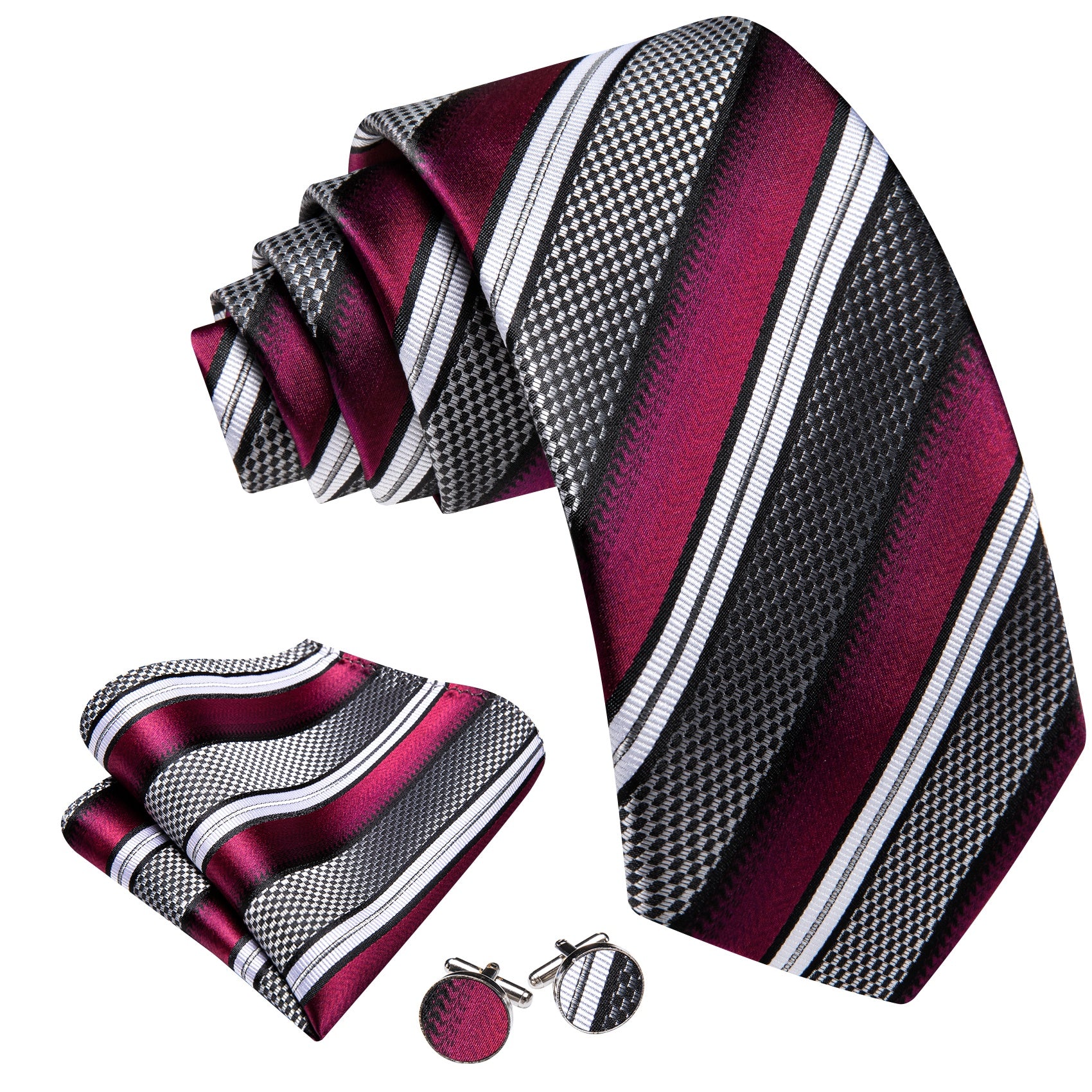 dark purple mens necktie set