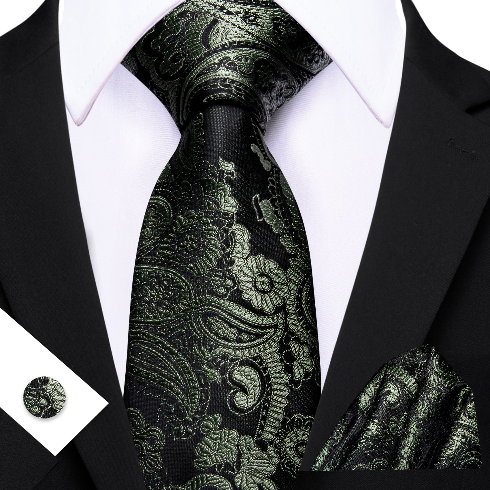 Mens tie  neckie tie set paisley tie