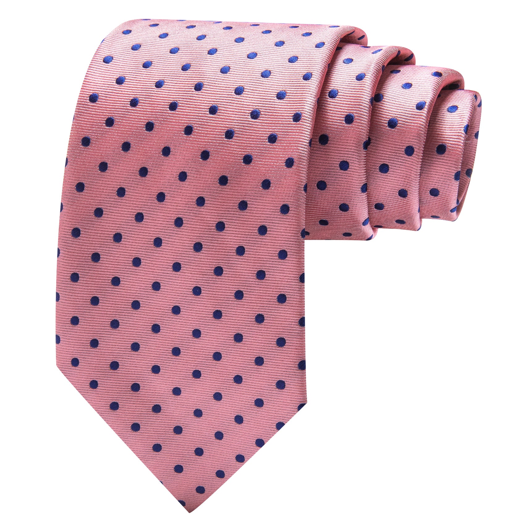 Barry. Wang Pink  Blue Polka Dot Tie Handkerchief Cufflinks Set for Men