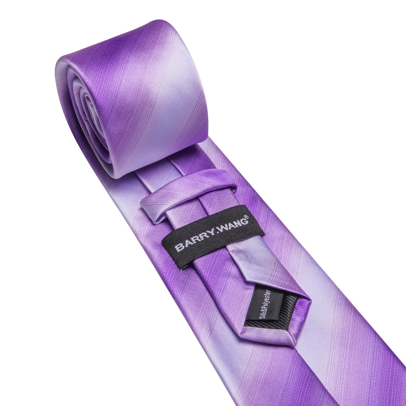 Barry. Wang Lavender Striped Silk Mens Tie Hanky Cufflinks Set