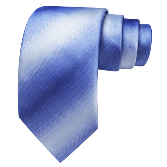 Barry. Wang Sky Blue Tie Striped Tie Silk Tie Pocket Square Cufflinks Set