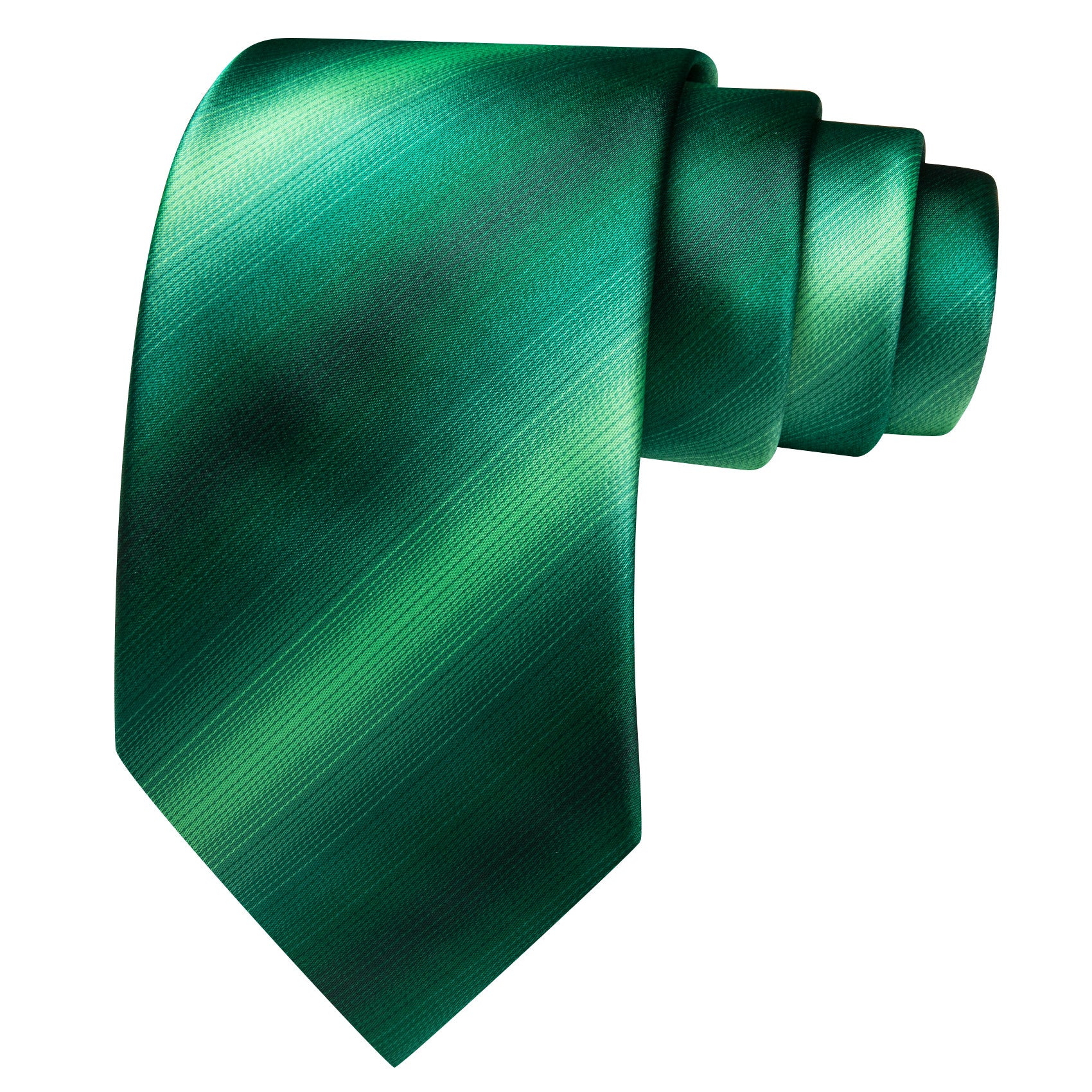 Barry. Wang Mens Emerald Green Necktie Striped Tie Formal Suit Tie Set