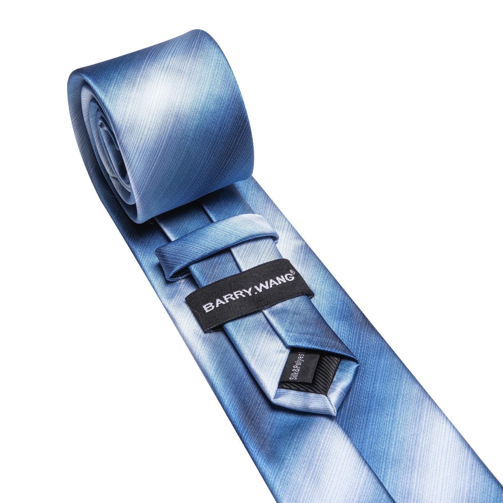 Barry. Wang Mens Dusty Blue Tie Striped Tie Pocket Square Cufflinks Set