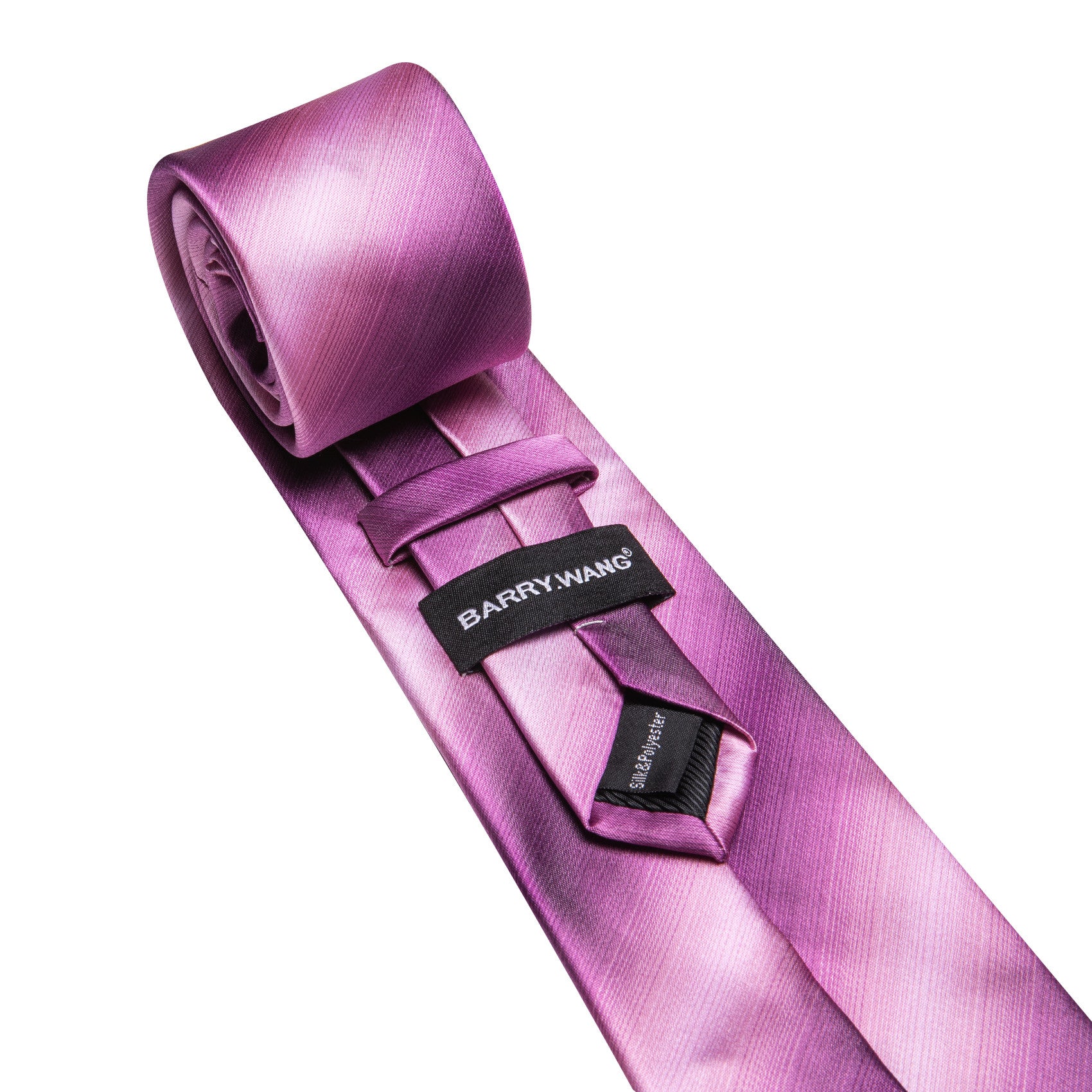 Barry. Wang Raspberry Striped Tie Mens Silk Tie Pocket Square Cufflinks Set