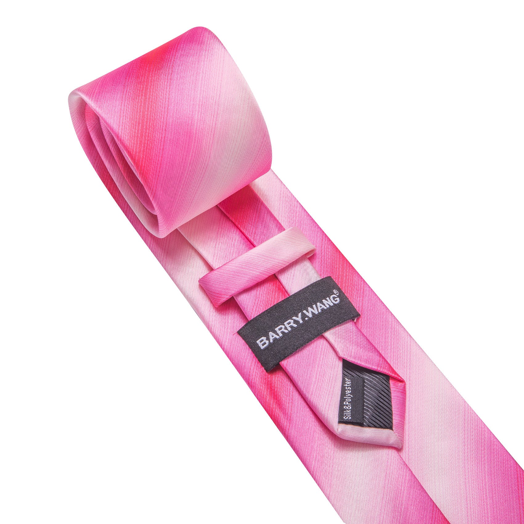 Barry. Wang Pink Striped Necktie Mens Silk Tie Hanky Cufflinks Set