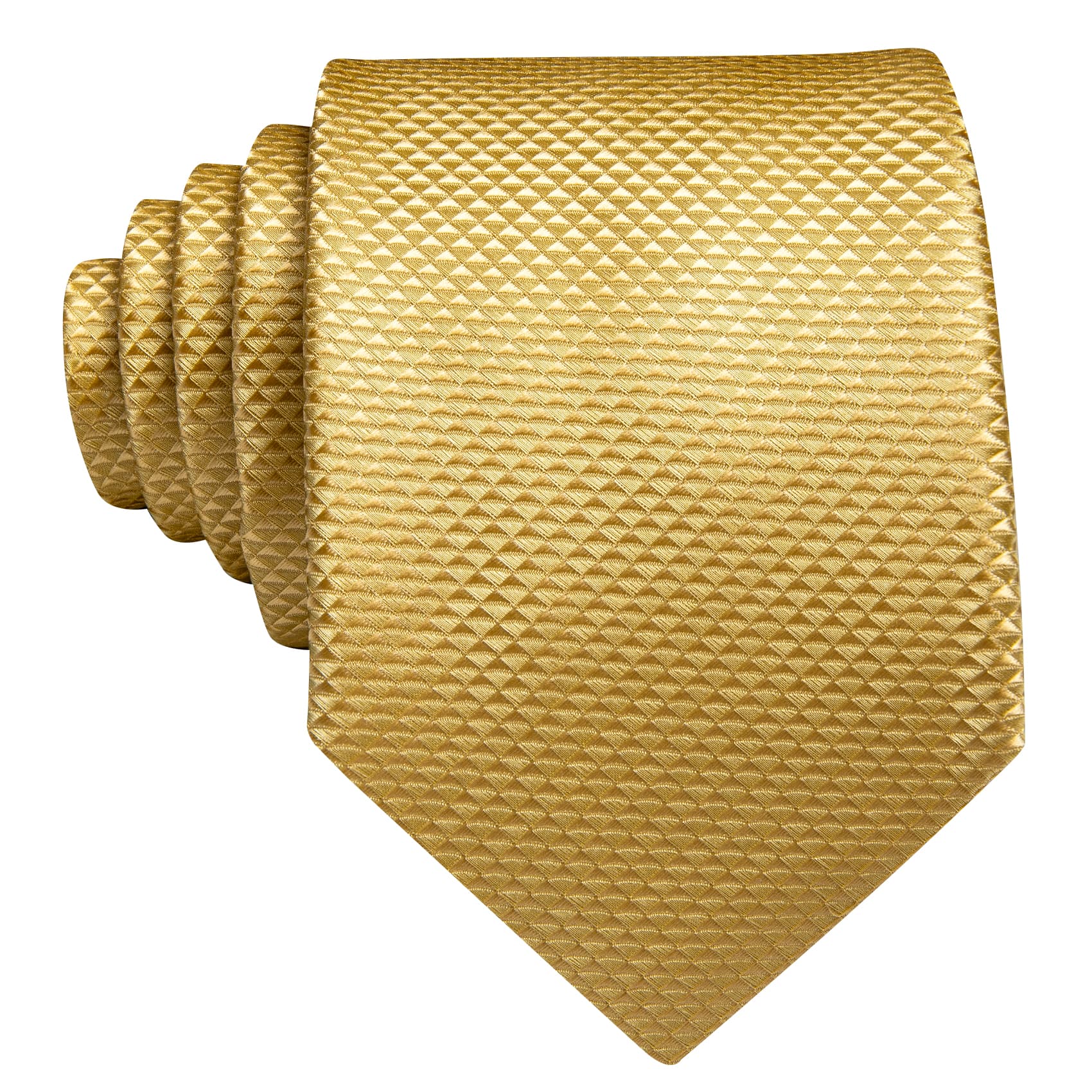  Buff Yellow Necktie Jacquard Geometric Silk Men Wedding Tie