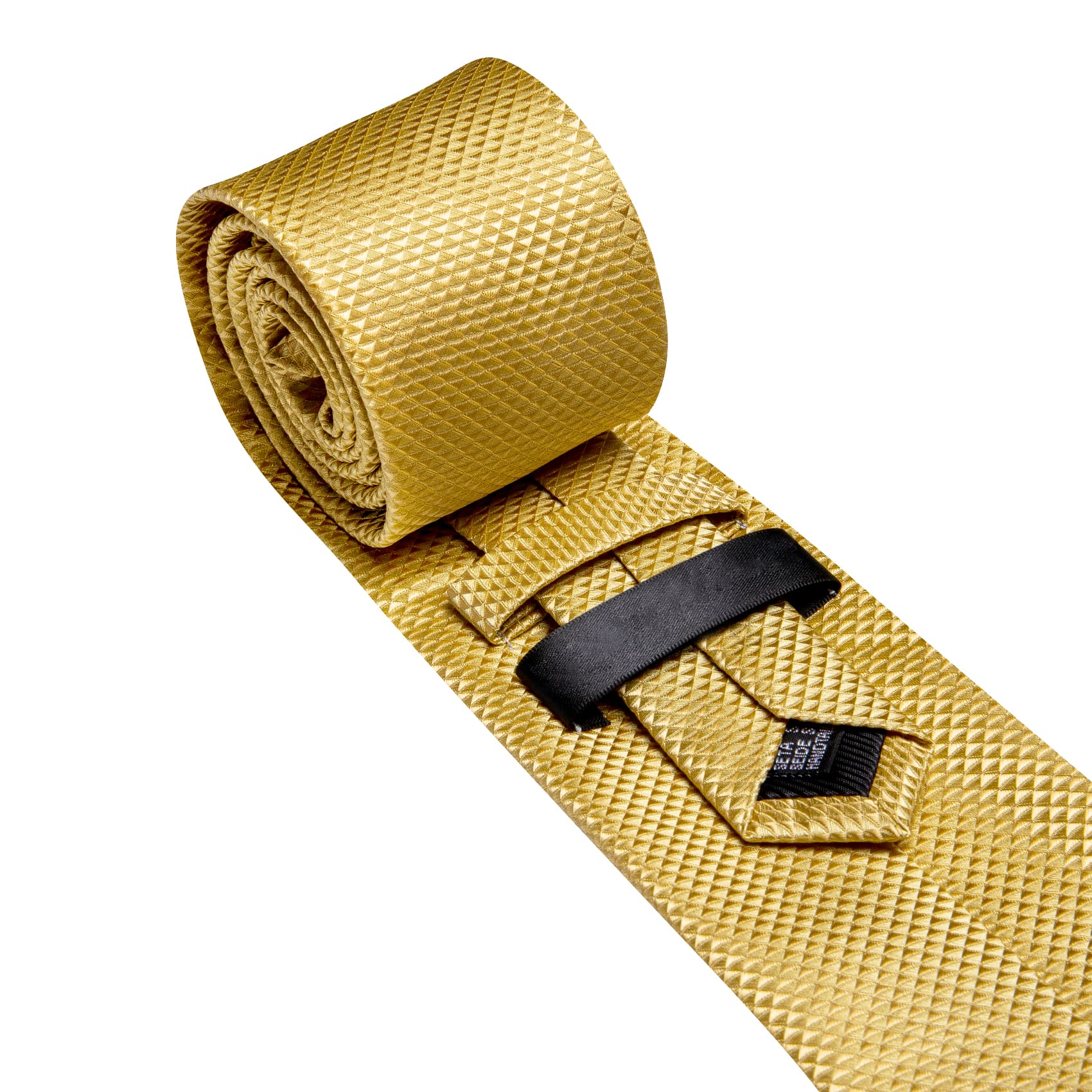  Buff Yellow Necktie Jacquard Geometric Silk Men Wedding Tie