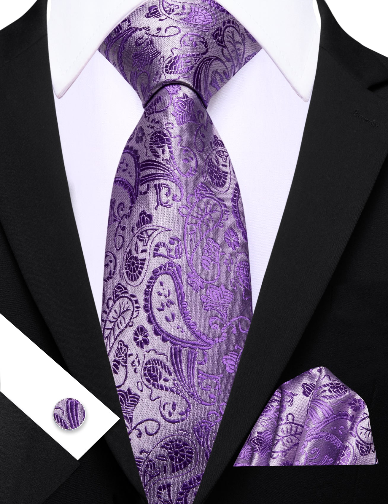 purple tie set