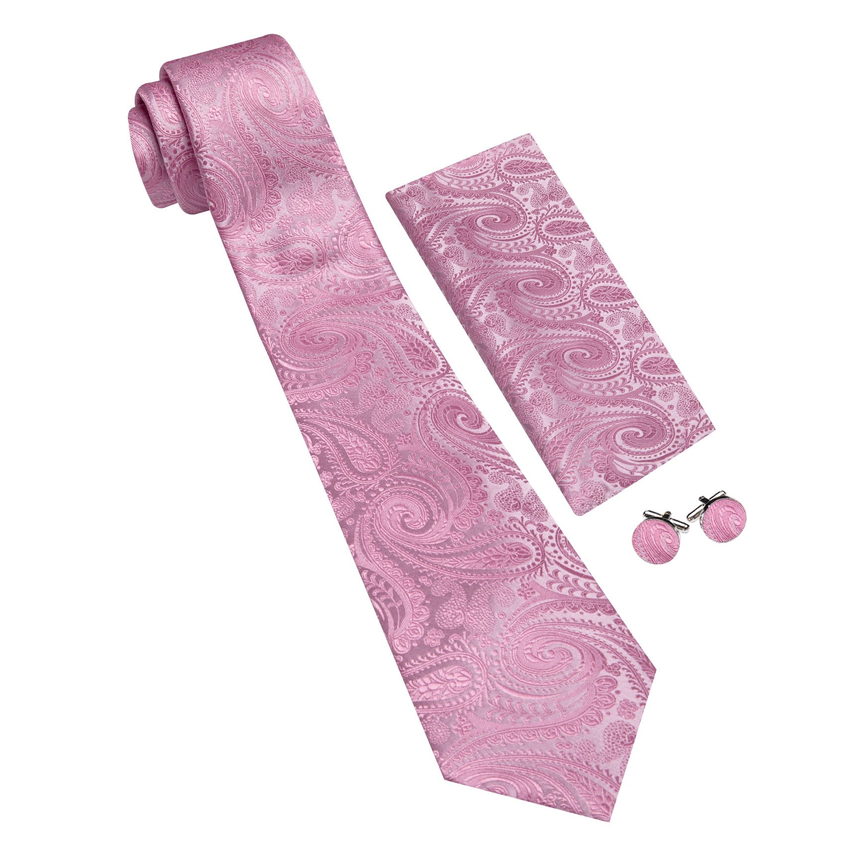 pink necktie set for mens