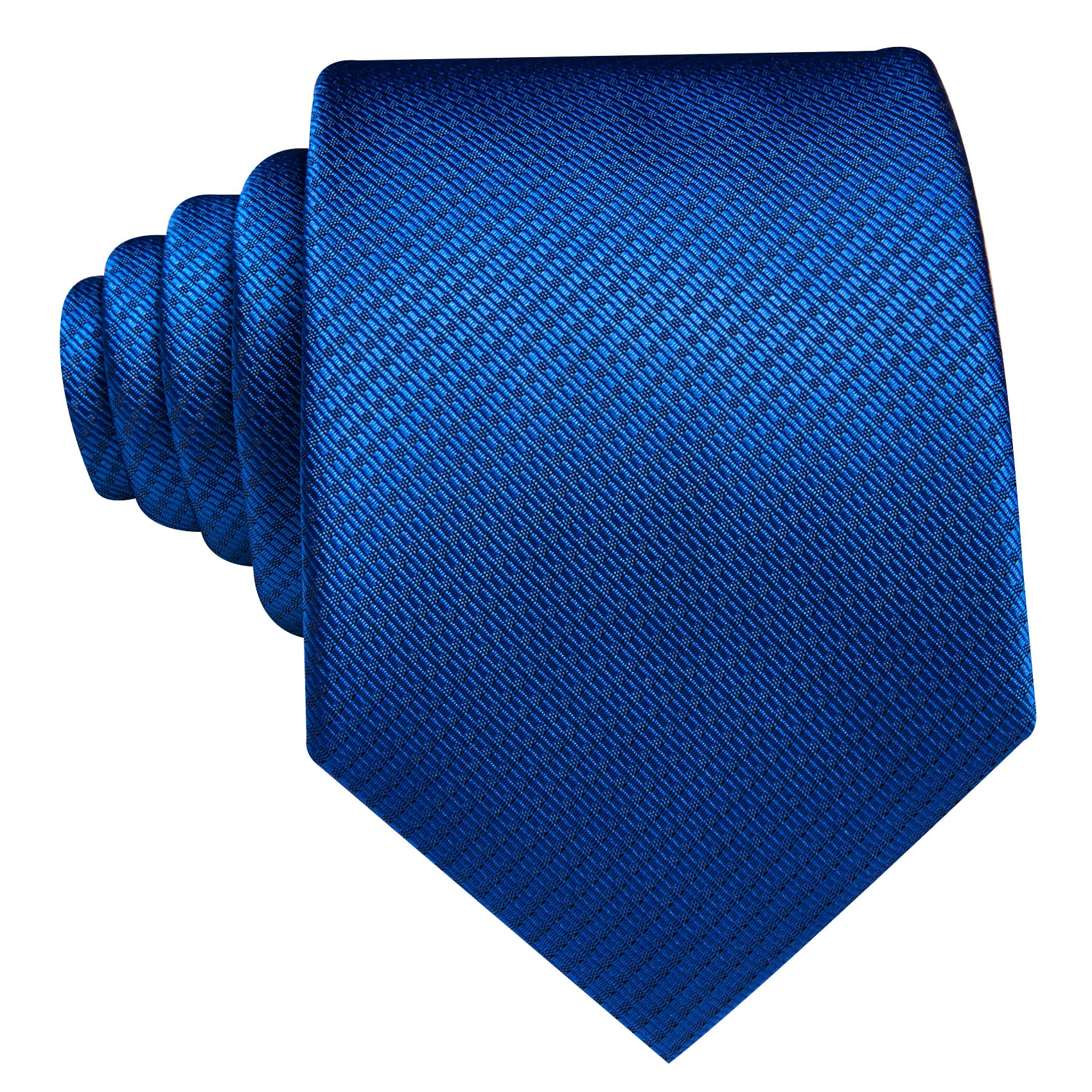  Royal Blue Tie Jacquard Geometric Tie Hanky Cufflinks Set