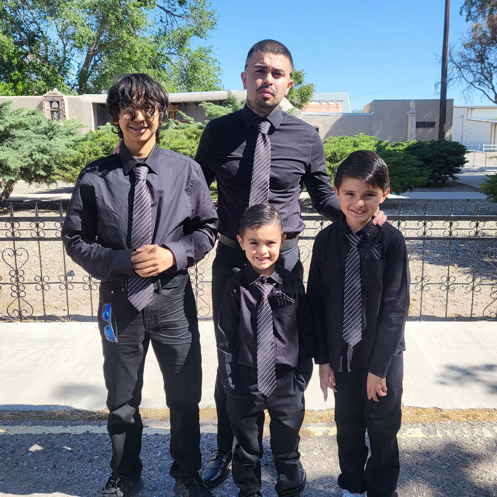 Barry. Wang Black Neck Ties Pink Striped Silk Tie Hanky Cufflinks Set