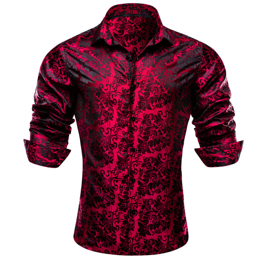red black collared shirt mens