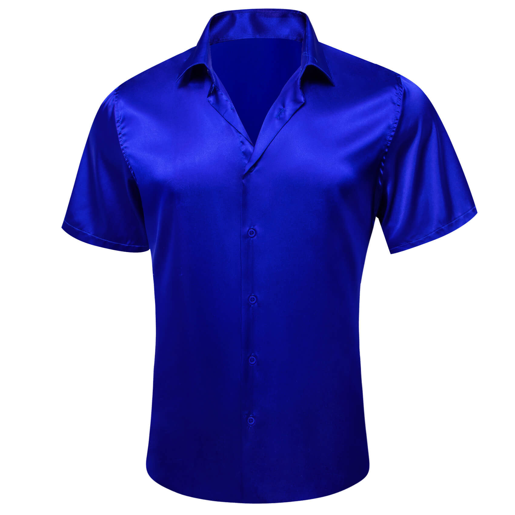 Barry Wang Short Sleeve blue designer shirt