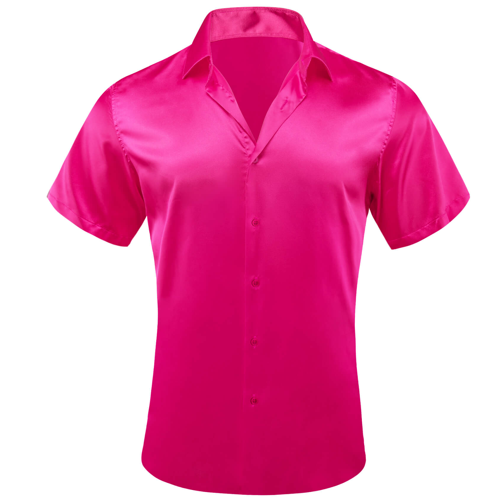 barry wang  hot pink shorts Shirt Sleeve Shirt Solid DeepPink Shirt
