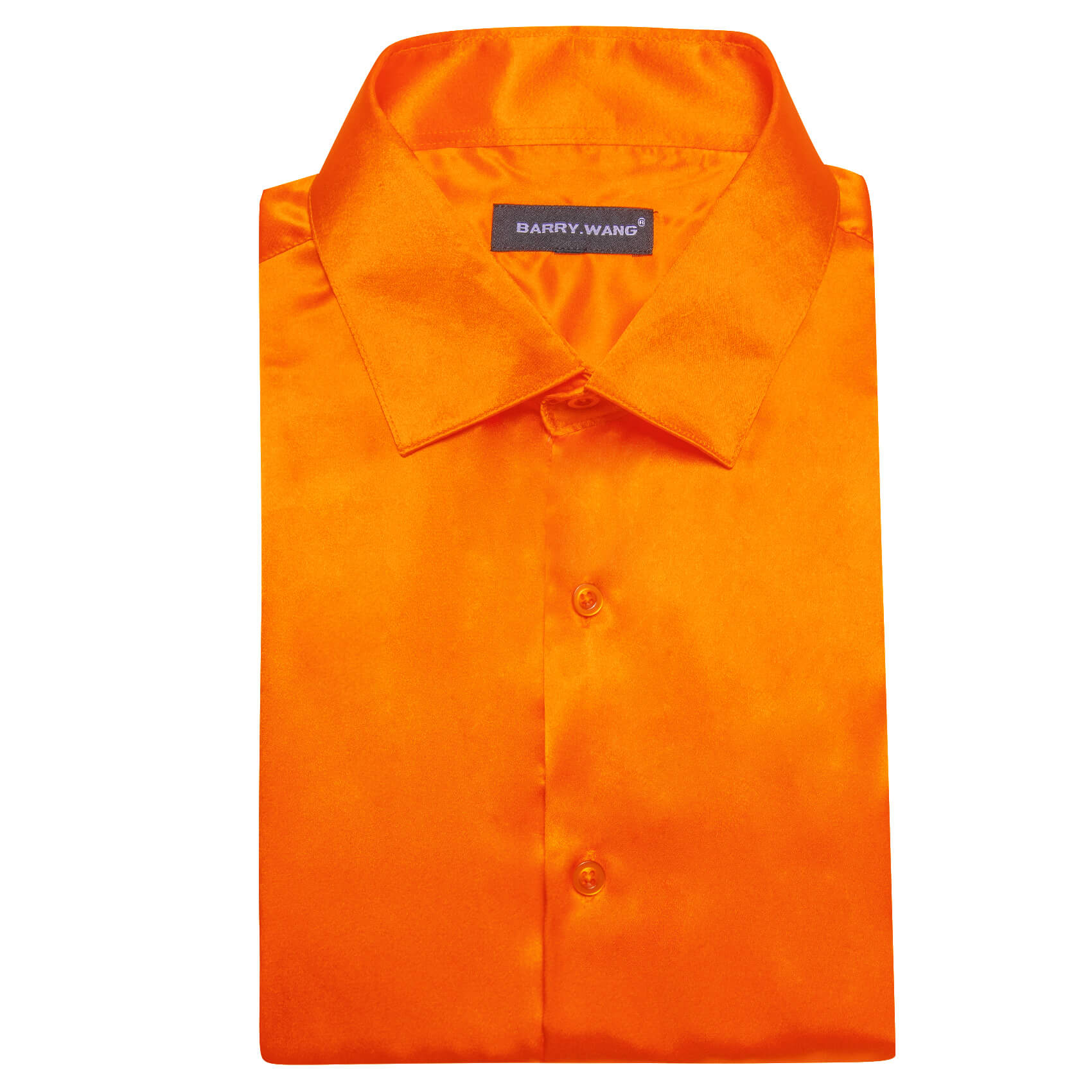 barry wang orange shirt men's button up shirt