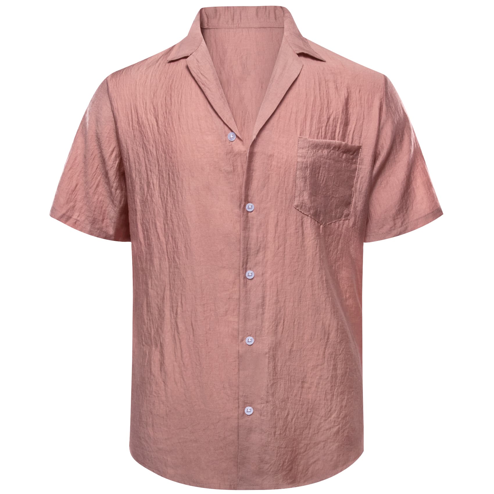 men's performance short sleeve button down pinl casul pink shirts