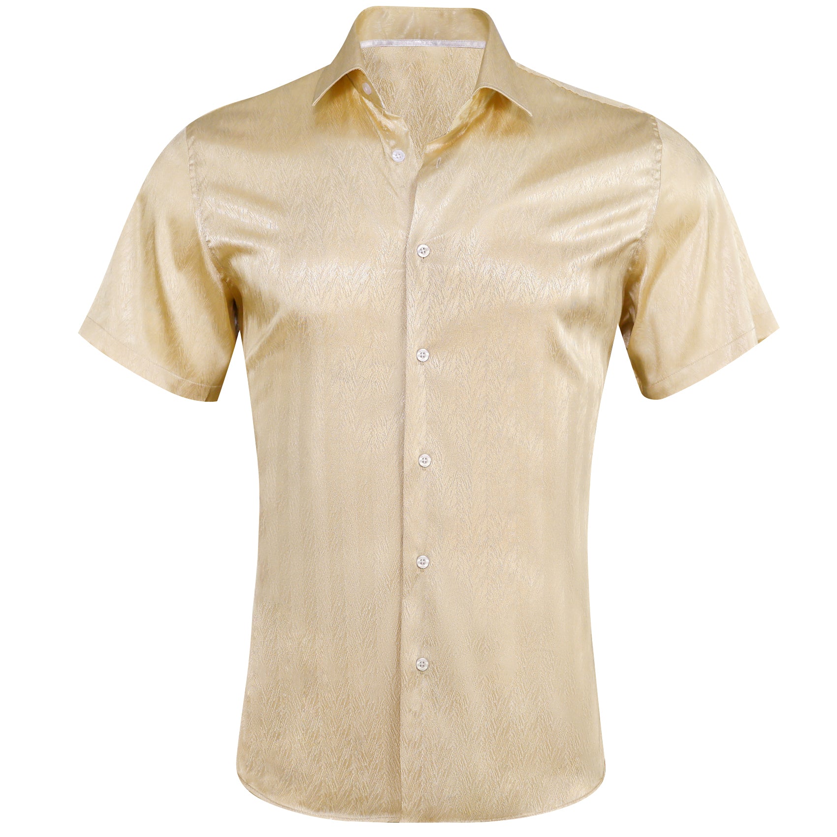 mens short sleeve button up gold shirts