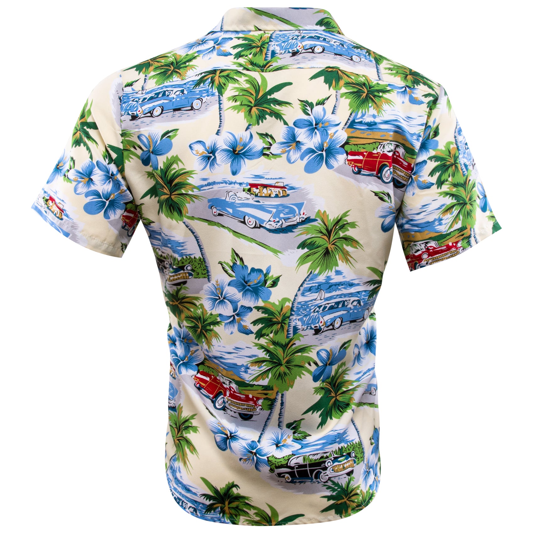 Barry.wang Pale Green Seaside Floral Short Sleeves Shirt