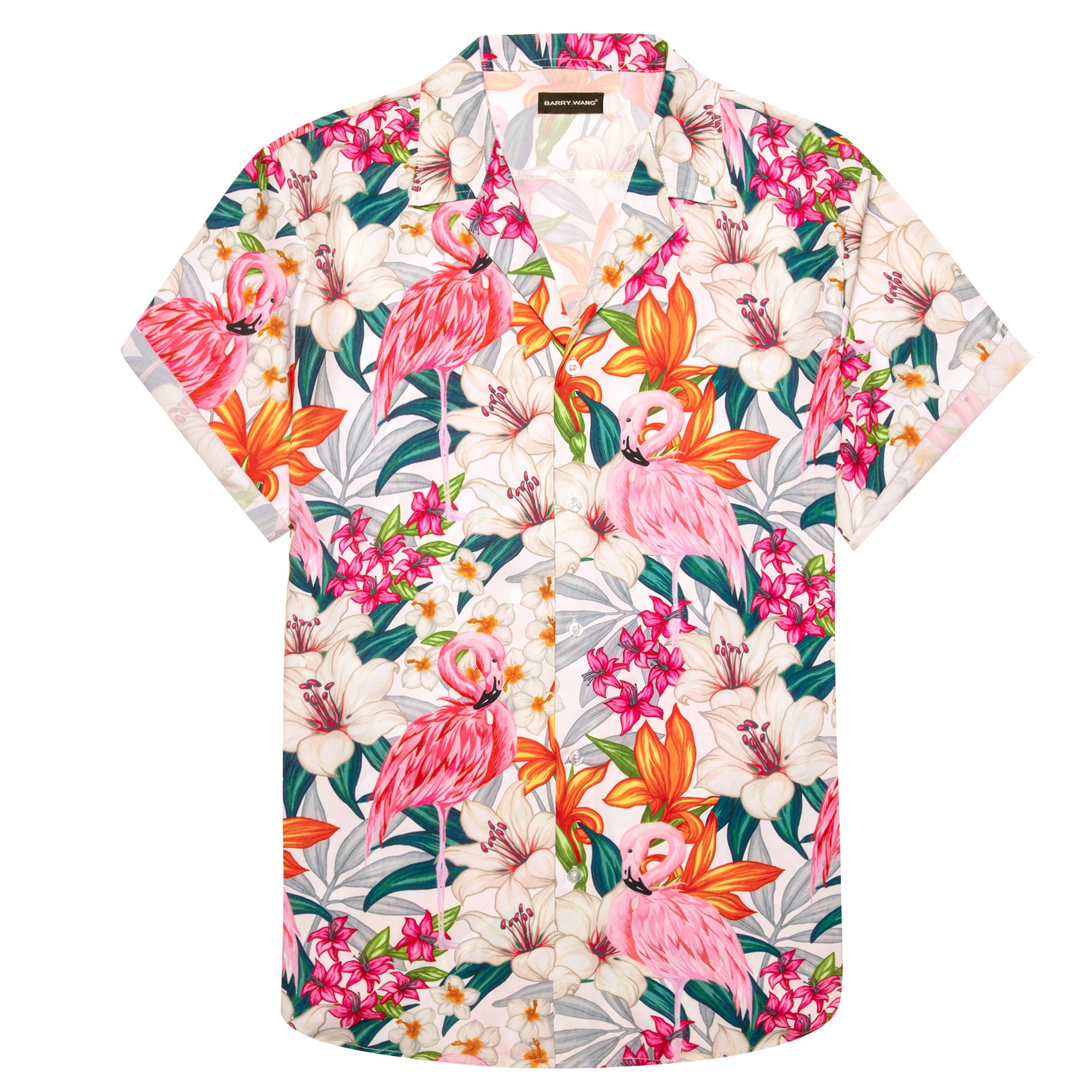 Floral Pattern Short Sleeves Summer Hawaii Shirt